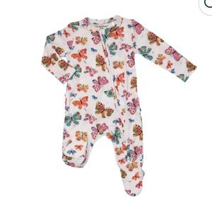 ANGEL DEAR ZIPPER RUFFLE FOOTIE - GEO BUTTERFLY